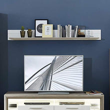 Stella Trading ACHWE51041 Celia-Mensola da Parete Effetto Rovere Argento, di Alta qualità e Versatile, truciolato, Bianco, 165 x 18 x 20 cm