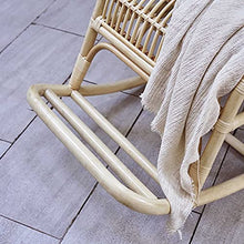 winter Sedia a Dondolo all'aperto, Naturale Realizzato a Mano Tutto Meteo in Rattan Glider Rocker, Patio Leisure Lounge Sdraiatrice, per Prato Inglese, Giardino, Balcone