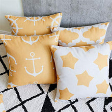 Geometria Square Printed Cotton Cushion Mediterranean Throw Pillow Per Home Sofa Couch Chair Back Seat 18 X 18 Inch 2 Pcs,10#