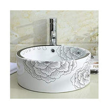Yxx max -Lavabo Turno Bagno in Ceramica di Lavaggio Bowl, controsoffitto del dispersore del Bacino, Art Bacino casa igienici Bagno (41.5x17cm) Lavandino del lavabo