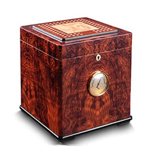 SMEJS Cigar Idratante Scatola di Cedro Legno di Grandi Dimensioni a Due Piani Cigar Humidor Cigar Cabinet