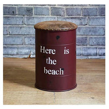 NYDZ Retro Bar Chair Sgabello in Ferro Sgabello Industrial Wind Retro Old Iron Barrel Sgabello Sgabello Sgabello Sedia di stoccaggio (Color : Wine Red)