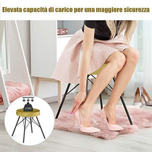 COSTWAY 2 Sgabelli da Cucina Rotondo in Tessuto Velluto, Sedile Imbottito, Gambe in Acciaio, Portata Max. 120kg (Verde)