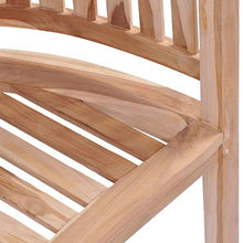 vidaXL Legno Massello di Teak Panca a S da Giardino Panchina Esterno Interno