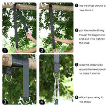 CANWAY Cinghie Amaca Cinghie per Amaca All'aperto Cinghie Pendenti Altalena Albero 2 Corde 1.5M Massima Portata 600KG per Amache e Altalene da Campeggio