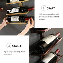 SXXDERTY Portabottiglie in Ferro, Portabottiglie da Parete, 125 x 27 cm può Contenere Fino a 10 Bottiglie di Vino, Espositore per Cucina Soggiorno Cucina
