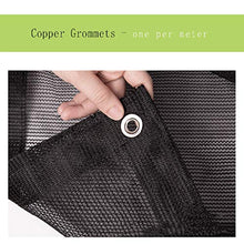 JH1 Rete ombreggiante Panno dello Schermo Esterno per Effetto Serra, Il 70% HDPE Crema Solare Maglia Rete con Occhielli in Metallo, Traspirante E Senza Acqua!Nero (Size : 6×8)