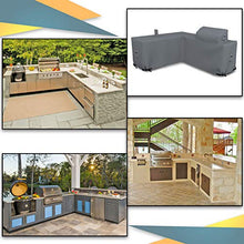 Outdoor Kitchen Cover 12 Oz Waterproof – Right – Customize Your Kitchen Cover with Any Dimensioni– 100% UV & Weather resistente Outdoor Kitchen Island Cover (Grey)