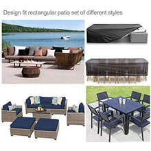 JYSSH Robusto Mobili da Giardino Copertura, Copri Tavolo da Esterno Tessuto, A Prova di Strappo A Prova di Polvere Copertura Tavolo Esterno per Mobili in Metallo Vimini O Plastica,245 * 165 * 55cm