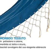 PiuShopping Amaca da Giardino Azzurra, per Terrazzo, con Frange Design Macrame | 200x100