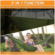 Amaca da Campeggio con Rete Zanzariera 260*140cm Amaca portatile con Zanzariera Capacità di Carico 200kg Traspirante Amaca da Esterno Nylon da Paracadute ad Asciugatura Rapida per Escursioni