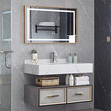 ZoSiP Set di Mobiletti Specchio e Lavabo Set di vanità del Bagno della Combinazione dello Specchio dello Specchio dello Specchio del Bagno della tavola Senza lacca (Color : Black, Size : 50x80x43cm)