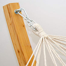 XXL Amaca per Due con Struttura in Legno Naturale Porta Amache Lettino da Sole Beige