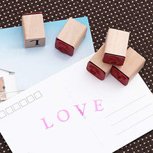 HEALLILY 1 Set di Gomma di Legno Timbri di Legno Stampers Legno Montato Timbro di Gomma di Gomma di Legno Lettere di Alfabeto per Le Forniture Capitalizzati 10 Numeri