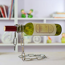 Generico catena magica per negozi di vino, portabottiglie galleggiante, supporto per caraffa di vino (argento)