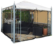 FREILUFTRAUM Zanzariera a forma di cassetta, per gazebo, terrazze, locome, balconi, in borsa per il trasporto (300 x 300, nero)