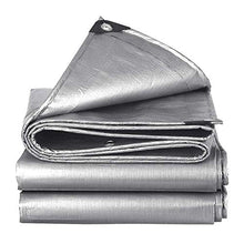 MTYLX Telo Multiuso per Esterni ， Telo, Rivestimento Grigio Resistente Impermeabile Occhielli Rinforzati Di Spessore 0,38 Mm per Campeio All'Aperto 18 Taglie 200G / M²,Grigio,6X8M