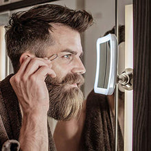 Fancii 10x Specchio Ingranditore per Trucco con Luce LED, Ricaricabile - 3 Modalità di Illuminazione, Dimmerabile, Ventosa Potente, Tocco Intelligente, Specchio Illuminato per Bagno o Viaggio (Mira 2)