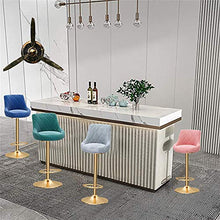Sgabelli da Bar Sedia Set di 4 Bar Moderno Sgabelli Flanella sede contatore Altezza Regolabile a 360 ° Sgabello Girevole (2 Colori) Regolabile Sgabello da Bar (Color : Blue And Pink)