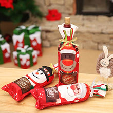 HEALLILY 3 Pezzi Copri Bottiglia di Vino di Natale Borse Pupazzo di Neve Bottiglie di Vino di Babbo Natale Borse Sacchetti Bottiglie di Renna Vestiti per Le Vacanze Decorazione della