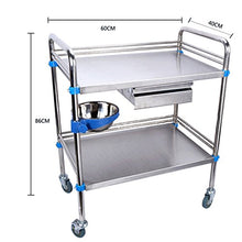 WangQ Carrello per chirurgia plastica Carrello per chirurgia in Acciaio Inox Carrello per Auto Salone per infusione Auto chirurgica (60X40X86CM) carrellino Cucina (Size : 60 * 40 * 86cm)