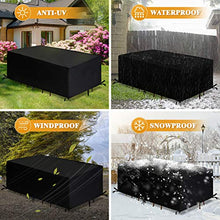 GEMITTO Rivestimento per Nobili da Giardino Patio Rivestimento da Tavolo Rettangolare per Esterni in Rattan 190x117x61cm