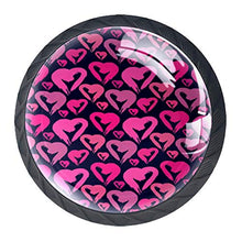 Cuore rosa 4 PCS Pomelli per Porta, Pomolo per Mobile, Pomelli per Mobili con Viti, Maniglia per Armadietto, Pomelli per Porta, Pomelli per Cassetti per Porta, Armadio, Cassetto e Credenza