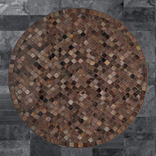 Relaxdays, tavolino rotondo decorato, pezzo unico fatto a mano, 3 gambe, tavolo a mosaico, 50 x 41 cm, marrone, Honeycomb, 50, 00 x 41,00cm