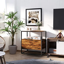 homcom Credenza in Stile Industriale, Comò Vintage in Legno e Metallo per Soggiorno o Camera con 1 Cassetto 73x45.5x76cm