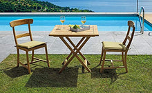 vorghini Tavolo Quadrato Pieghevole da Giardino 80x80 cm in Legno Teak Vulcano