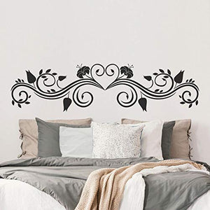 T-MK313 - Adesivi per testiera del letto, 36 x 140 cm, colore: Nero