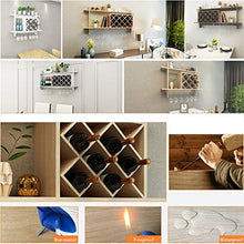 FFYN Portabottiglie in Legno MDF a Parete Portabottiglie da Appendere a griglia Creativa Portabottiglie da Vino in Vetro di Grandi Dimensioni Portabottiglie per calici Portaoggetti da p
