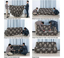 QHQH Copridivano Elasticizzato, Copridivano Sofa Salotto Protettore per Senza Formaldeide Divano Elastico Copridivano all-Inclusive con 1 Federa (Senza Nucleo), Pattern Multipli