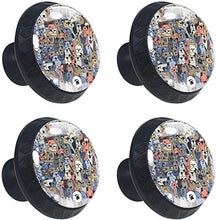 Animali Gatti e Cani Pomelli per Porta Set di 4 Pomelli per Mobili Manopole per Cassetti Cucina Armadio Vetro