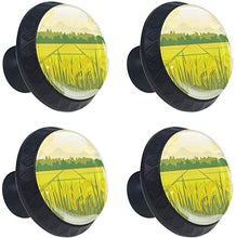 Vernice verde della montagna del giacimento del riso Pomelli per Porta Set di 4 Pomelli per Mobili Manopole per Cassetti Cucina Armadio Vetro