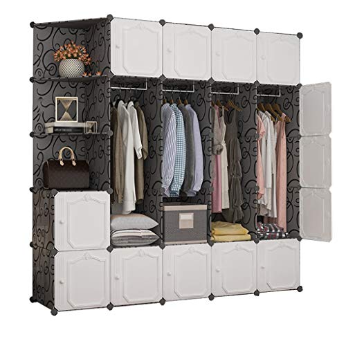 Locker Armadio Ad Angolo Hanging Organizer di Plastica Withdoor Gitter Scaffali Abbigliamento Combinazione Home Camera Bianca MUMUJIN (Size : 183X47X183CM)