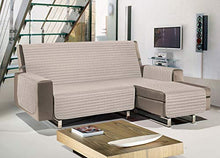 BIANCHERIAWEB Copridivano Penisola Trapuntato Antimacchia Impermeabile Modello Olimpo Beige 240 cm Beige
