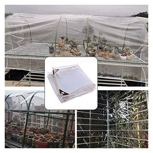 LSXIAO Telone Impermeabile, 450GSM Trasparente PVC Resistente Copertura Antipioggia Resistenza allo Strappo, con Occhiello per Mobili da Giardino, All'aperto, Campingpotted, Serre