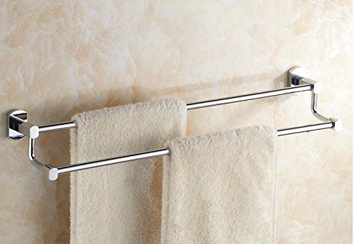 MBYW Portasciugamani Moderno Alto carico Portasciugamani Elegante da Bagno Mensola portaoggetti Porta Asciugamani, a Parete, Doppio portasciugamani, portaoggetti per Bagno, Stile Semplice, 50 cm