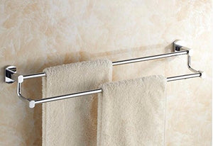 MBYW Portasciugamani Moderno Alto carico Portasciugamani Elegante da Bagno Mensola portaoggetti Porta Asciugamani, a Parete, Doppio portasciugamani, portaoggetti per Bagno, Stile Semplice, 50 cm