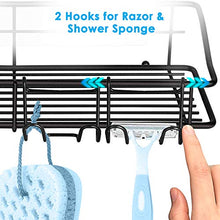 Oriware Adesiva Mensole da Doccia Bagno Stoccaggio Portaoggetti Nessuna Perforazione SUS 304 Acciaio Inossidabile - 2 Pezzi (Nero)