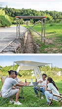 HANYF Tavolo Pieghevole da Campeggio, Tavolo da Picnic in Lega di Alluminio, Tavolo di Altezza Regolabile, Utilizzato per La Spiaggia da Pesca Barbecue, Picnic All'aperto