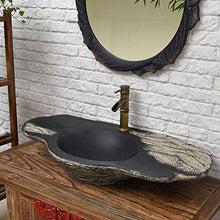 Mobiletto da bagno in stile antico, con lavabo e lavabo, ideale per hotel, teahouse e bagno, grande, 97 x 15 cm
