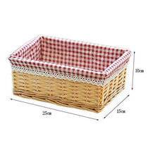 XIXIAO - Cesto portaoggetti in vimini per armadi, cassetti, armadio, cassettiera, cassettiera, cassettiera, 25 x 15 x 10 cm, colore margherita