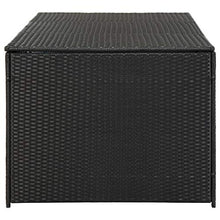 VidaXL - Scatola portaoggetti da giardino in resina intrecciata, 180 x 90 x 75 cm, colore: Nero