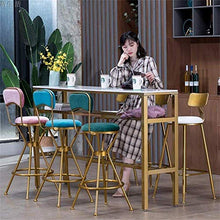 HLWJXS Sedia Sgabelli da Bar Struttura Imbottita Sedia da Pranzo in Metallo Stile Moderno, con Schienale Sedia da Pranzo per Pub, Ristorante, Cucina Di Casa,Set Di 2