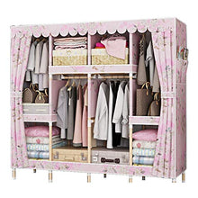 JFFFFWI Armadio in Legno massello Semplice Armadio Pieghevole assemblea Pieghevole 165 * 45 * 170 cm (Colore: A)