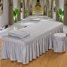 B Blesiya Copri Lettino di Massaggio Materasso Morbido in Poliestere con Foro per Respiro Accessorio da Salone - Grigio-190x70cm