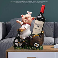zxb-shop Portabottiglie Wine Holder archiviazione Sorridente Pig Shape Wine Rack personalità Home Kitchen Restaurant Resina Vino Vassoio controsoffitto Cabinet Cantina Portabottiglie da appoggio