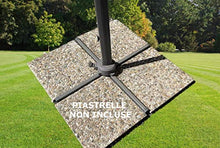 MLI Ombrellone a Braccio da Giardino 3X3 in Alluminio Copertura Idrorepellente Inclusa 83231CH - Struttura Tortora Opaca e Tessuto Champagne - Palo Decentrato da Esterno Arredo Piscina, Gazebo